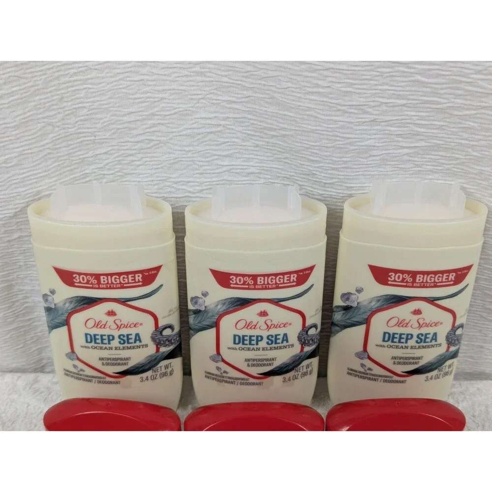Old Spice - Deep Sea Scent of Ocean Waves & Kelp Deodorant - 3.4 oz - 3 Pack